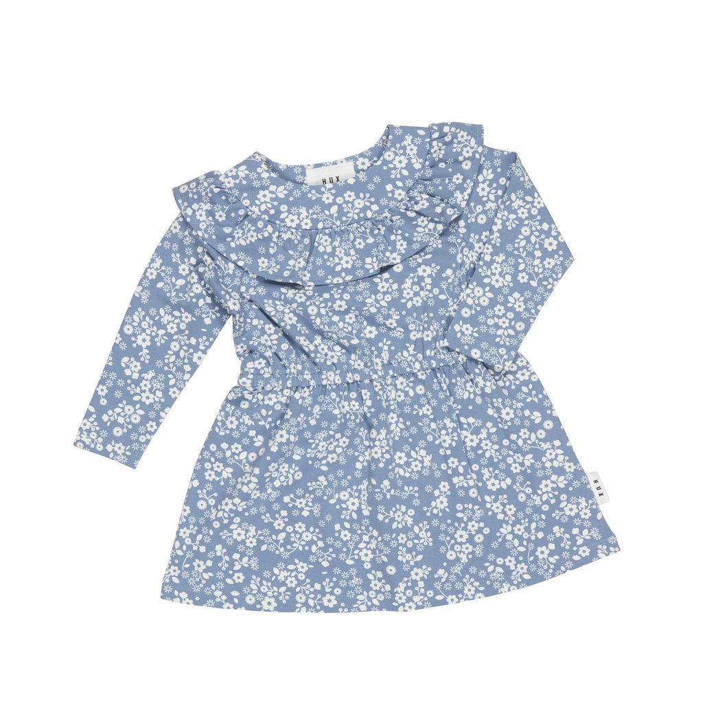 Huxbaby Floral Lake Frill Neck Dress