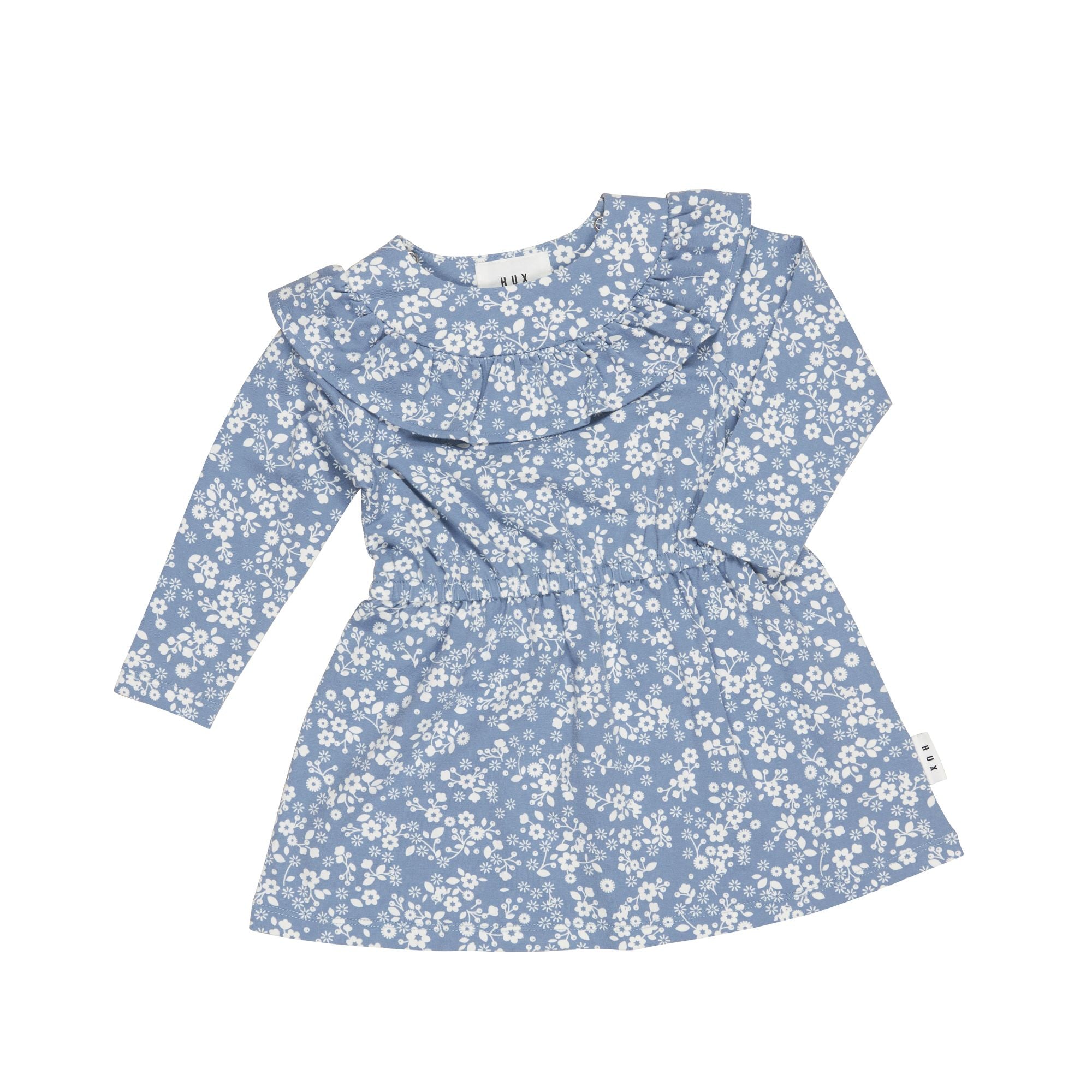 Huxbaby Floral Lake Frill Neck Dress