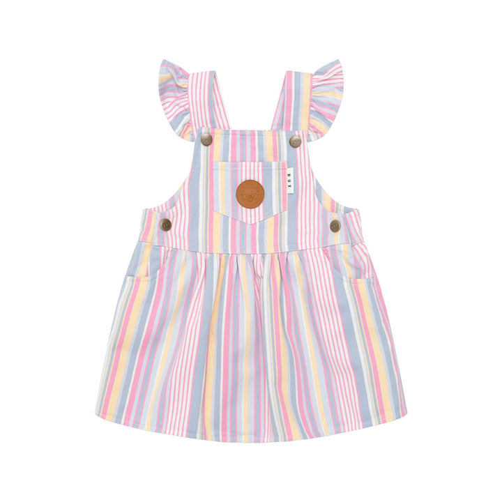 Huxbaby Pinafore - Rainbow Stripe