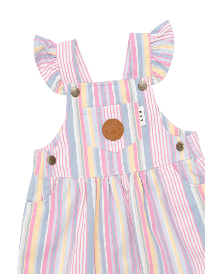 Huxbaby Pinafore - Rainbow Stripe