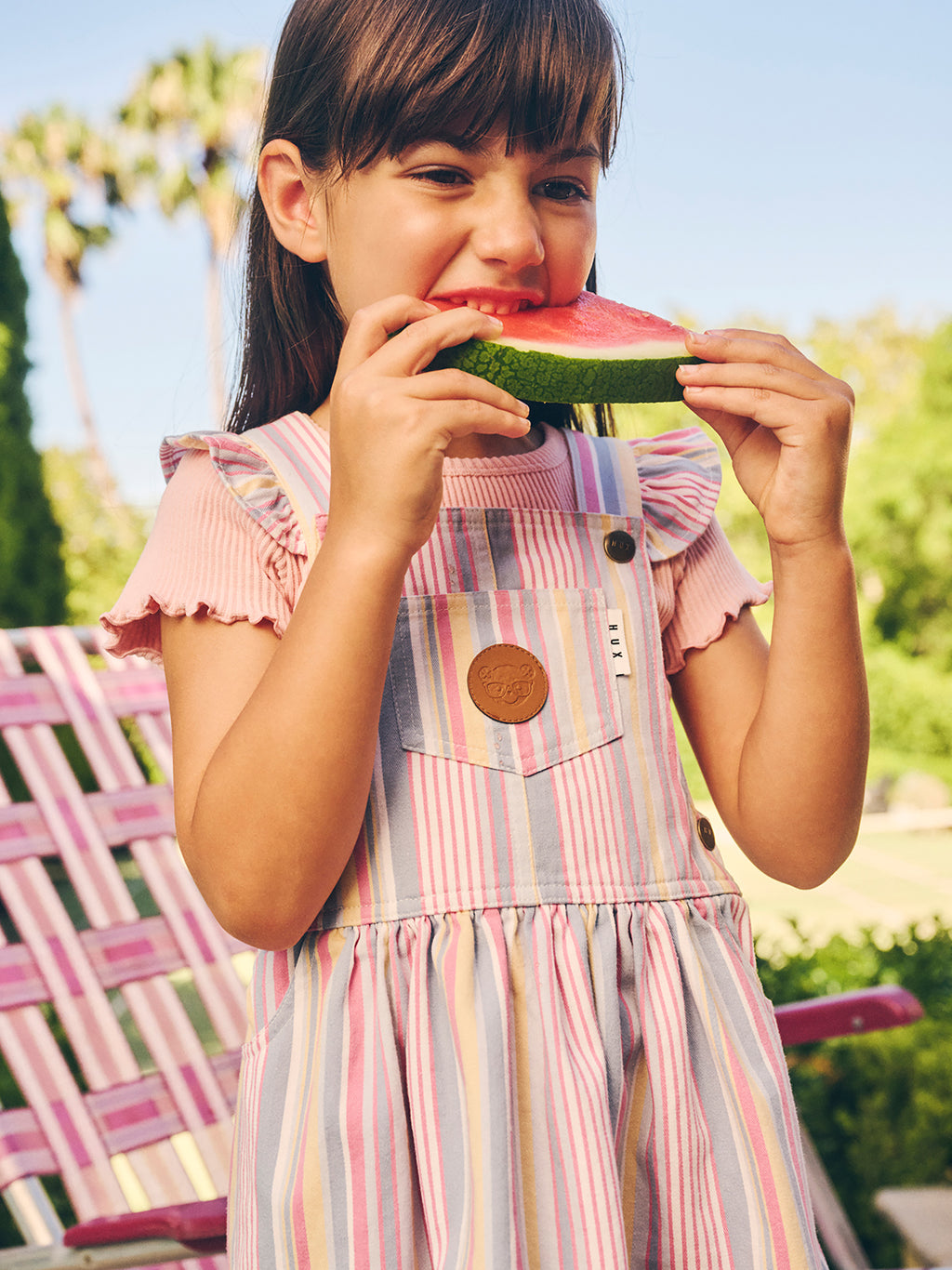 Pinafore - Rainbow Stripe