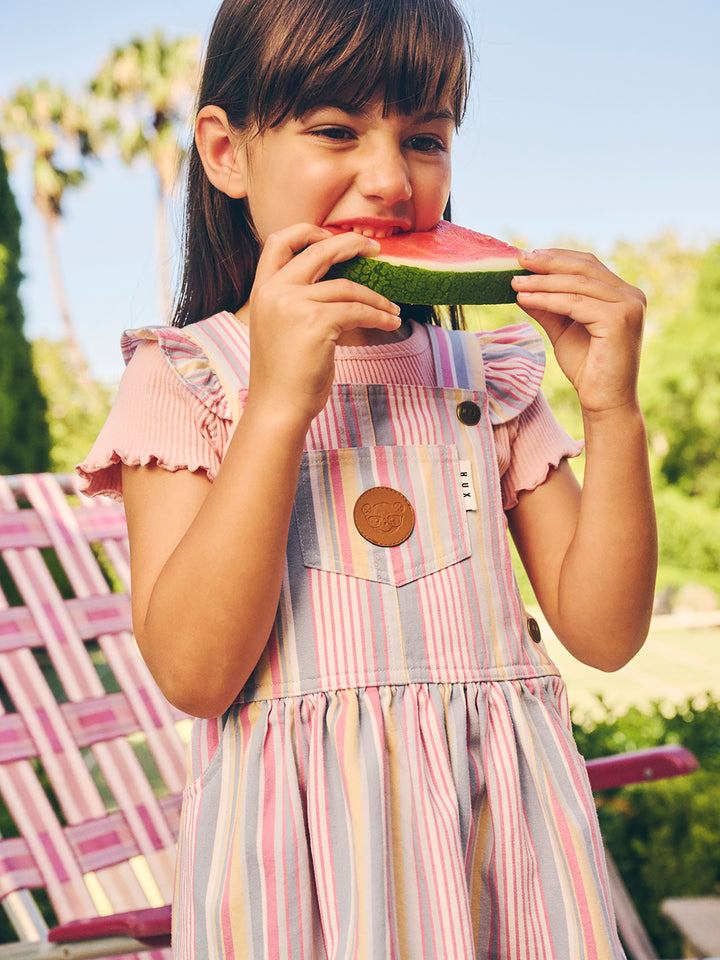 Huxbaby Pinafore - Rainbow Stripe