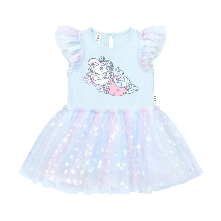 Huxbaby Daisy Seashell Ballet Dress - Soft Aqua