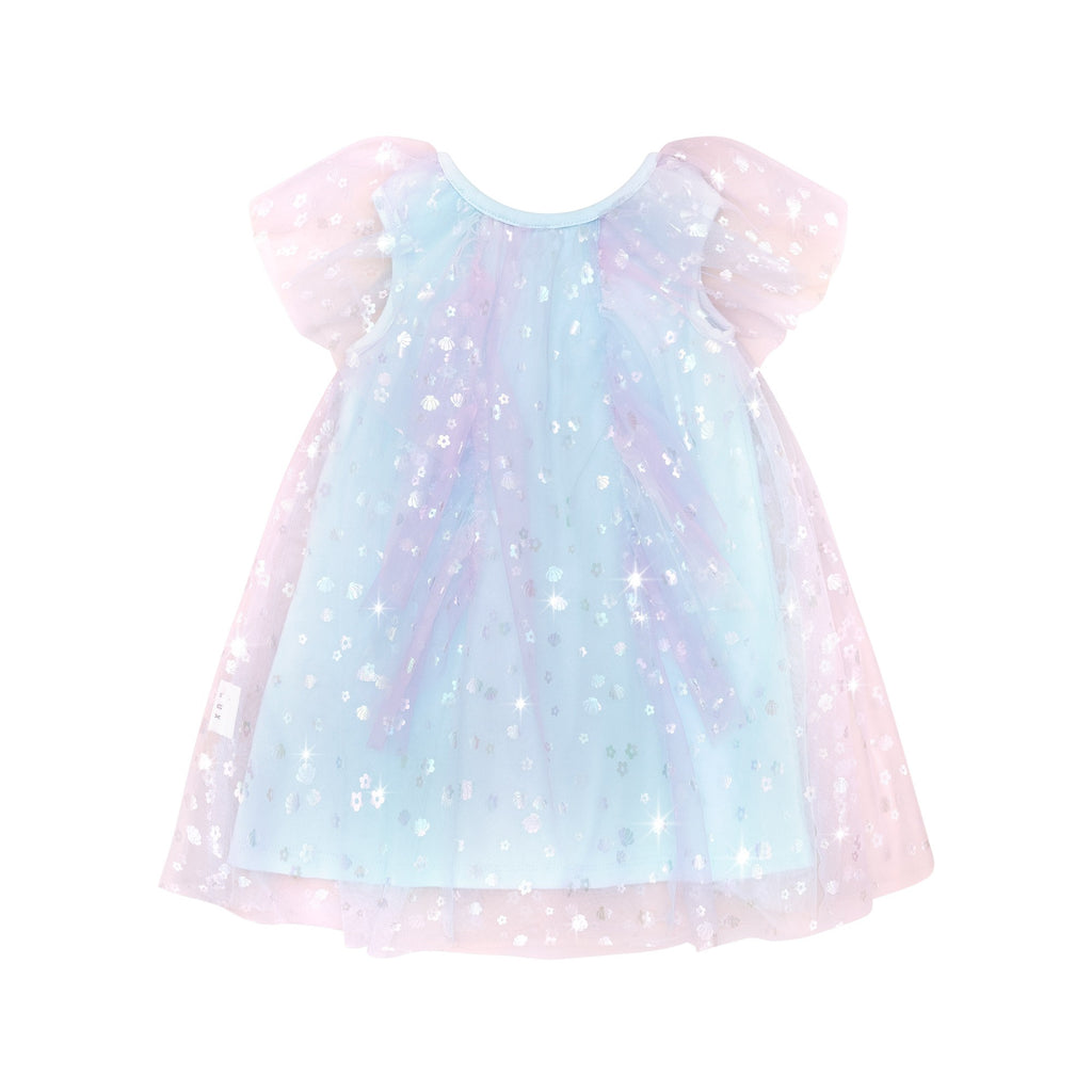 Daisy Seashell Tulle Flutter Dress - Sea Rainbow