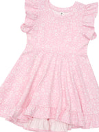 Daisy Seashell Frill Swing Dress - Lilac Mist
