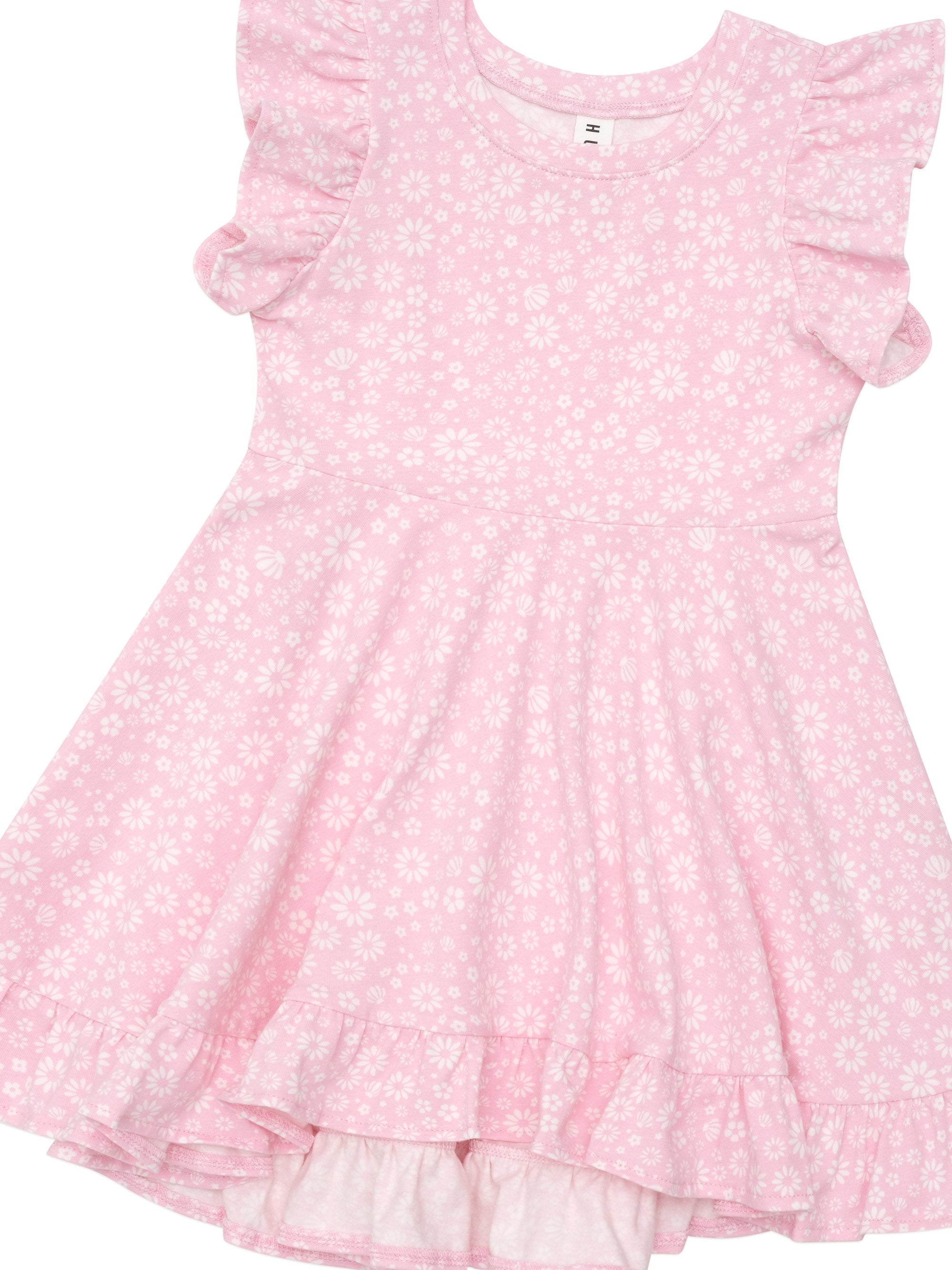 Huxbaby Daisy Seashell Frill Swing Dress - Lilac Mist