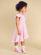 Daisy Seashell Frill Swing Dress - Lilac Mist