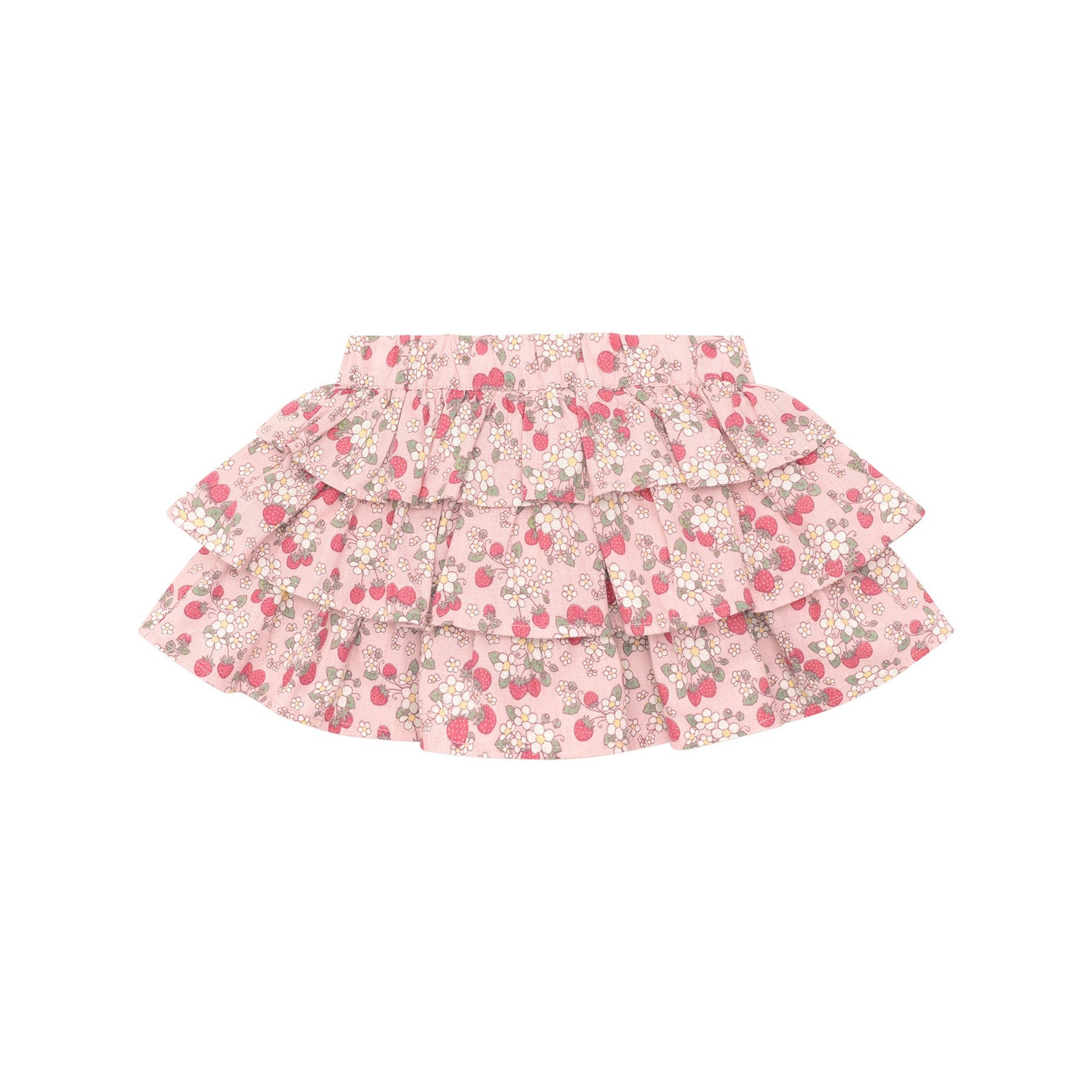 Vintage Strawberry Frill Skirt - Blush