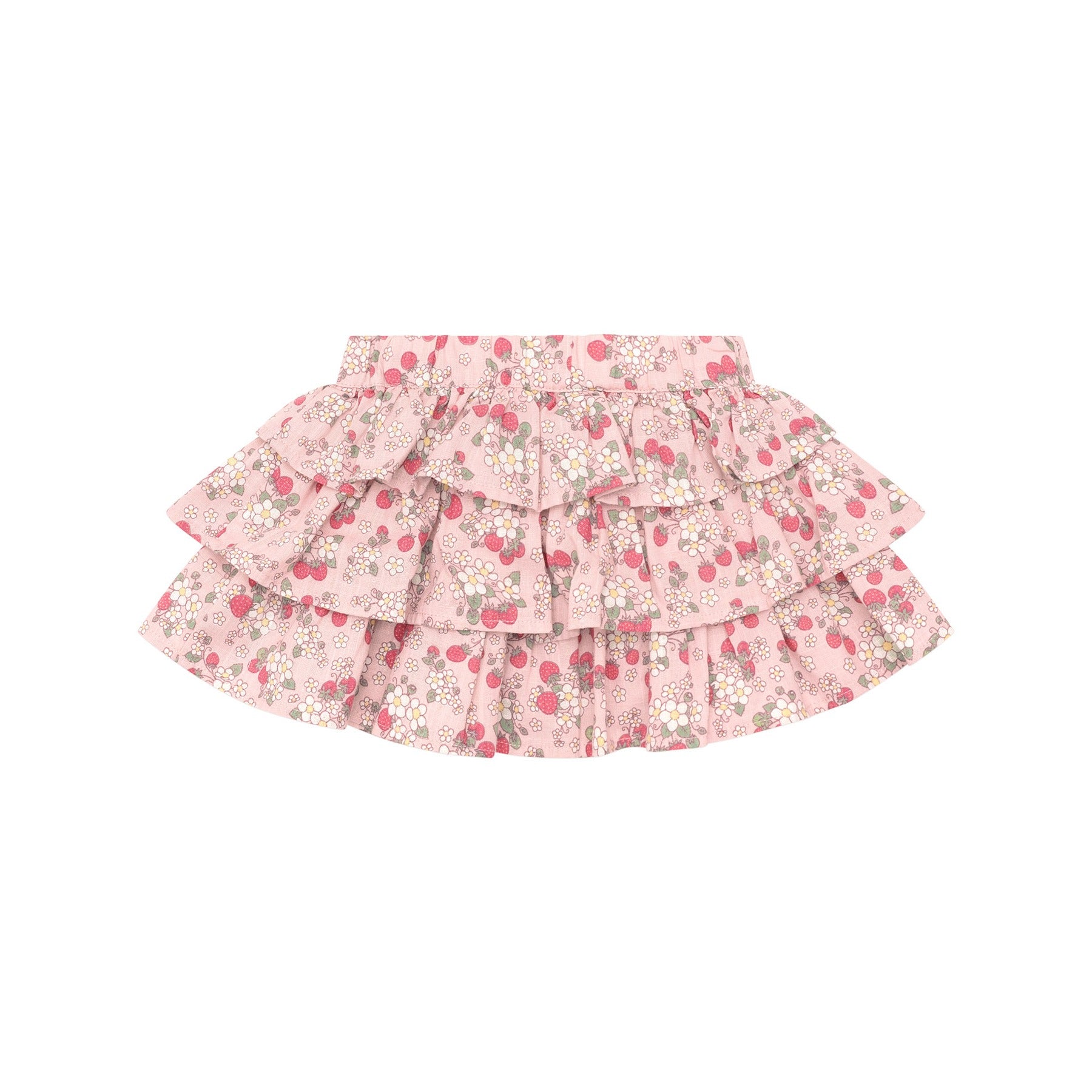 Vintage Strawberry Frill Skirt - Blush