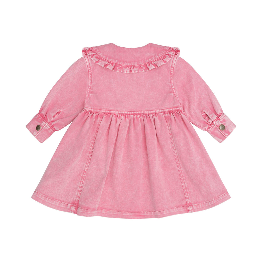 Cherry Vintage Collar Dress - Bubblegum