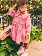 Cherry Vintage Collar Dress - Bubblegum