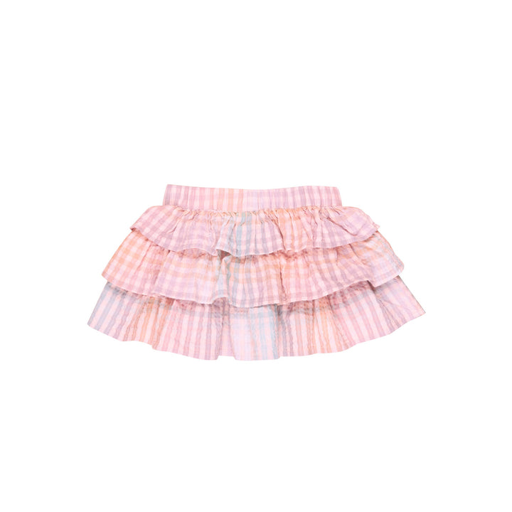 Huxbaby Frill Skirt - Rainbow Check