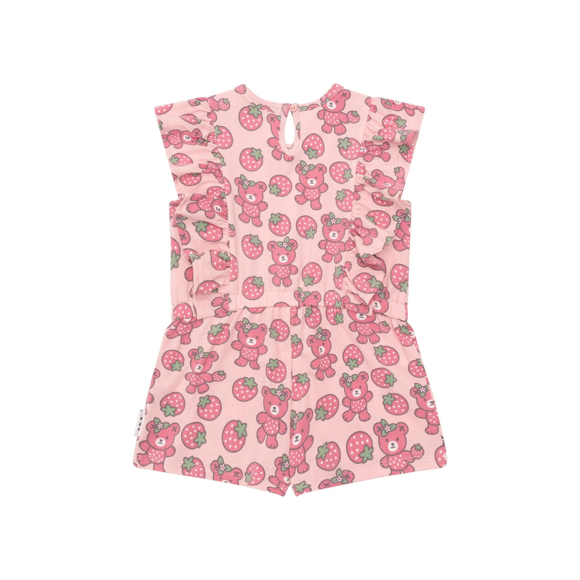 Huxbaby Berry Bear Frill Playsuit - Candy