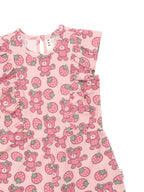 Berry Bear Frill Playsuit - Candy
