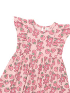 Berry Bear Frill Dress - Candy