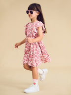 Berry Bear Frill Dress - Candy