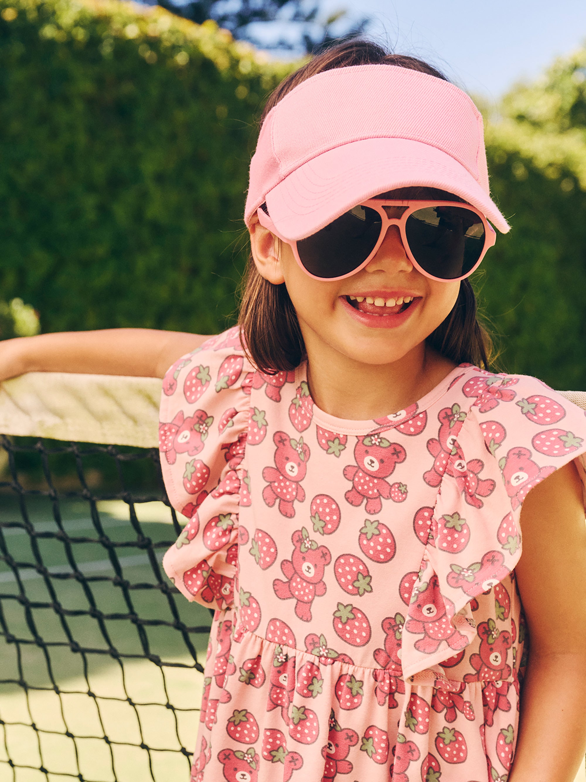 Berry Bear Frill Dress - Candy