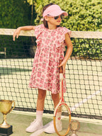 Berry Bear Frill Dress - Candy