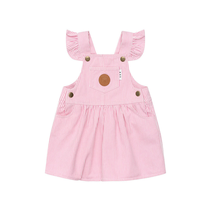 Huxbaby Candy Stripe Pinafore - Bubblegum Stripe
