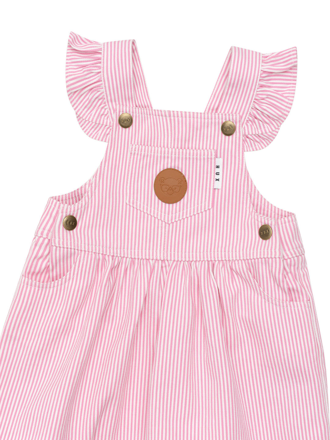 Huxbaby Candy Stripe Pinafore - Bubblegum Stripe