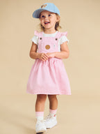 Candy Stripe Pinafore - Bubblegum Stripe