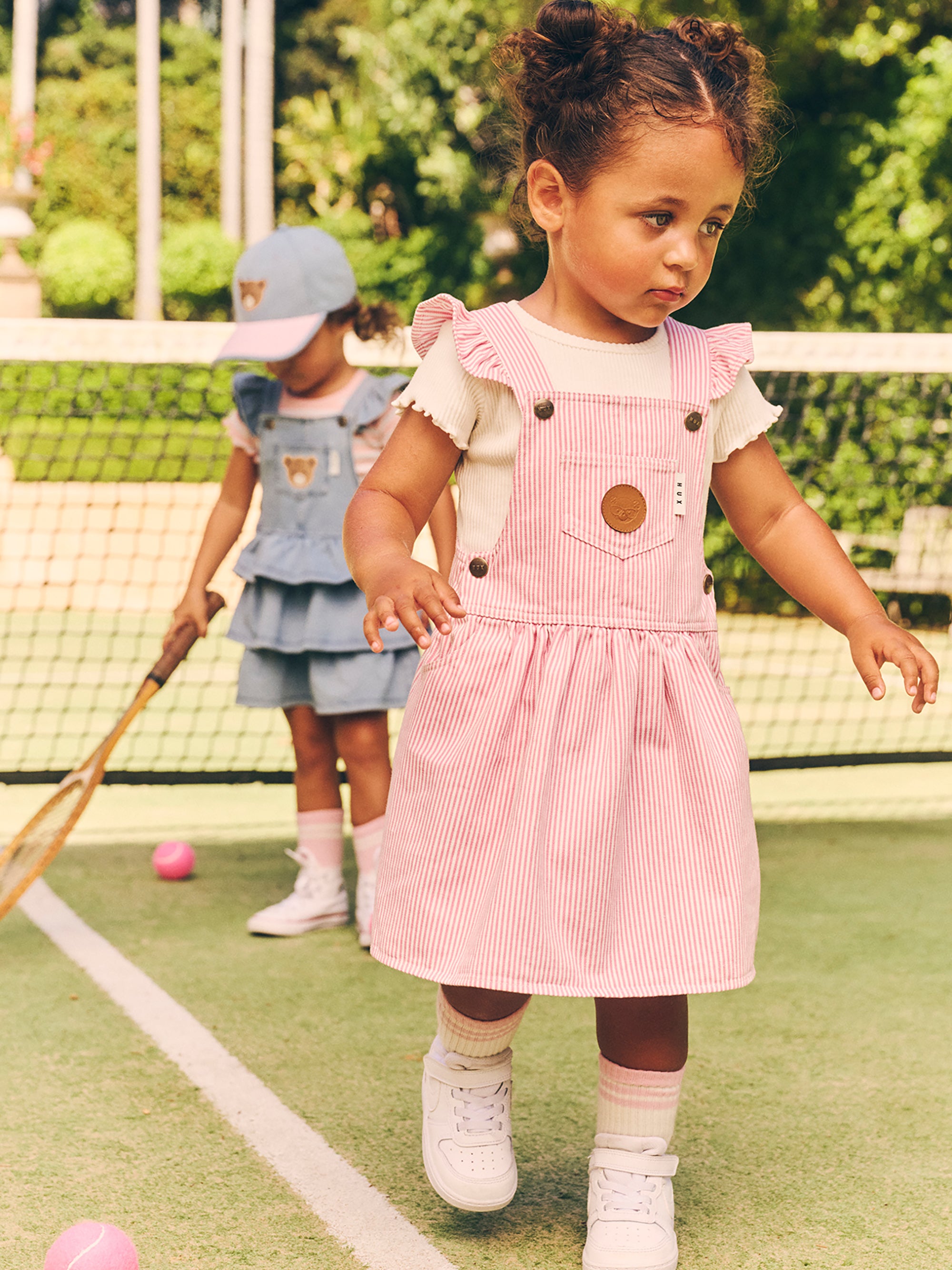 Candy Stripe Pinafore - Bubblegum Stripe