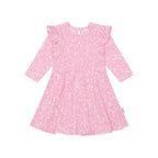 Huxbaby Ditsy Floral Shirred Long Sleeve Dress