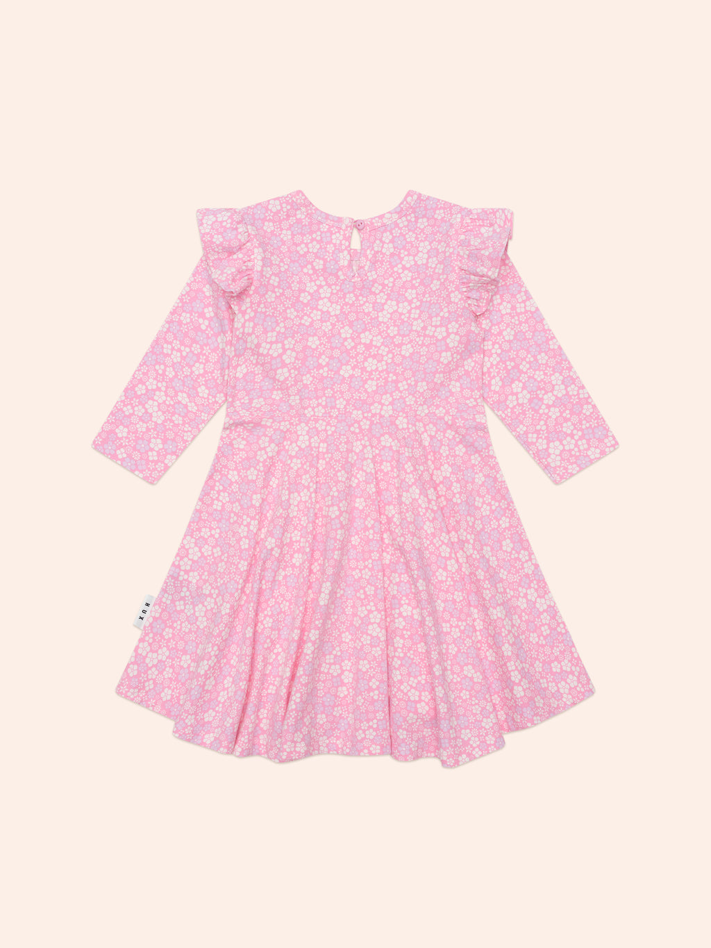 Huxbaby Ditsy Floral Shirred Long Sleeve Dress
