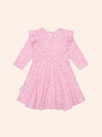 Huxbaby Ditsy Floral Shirred Long Sleeve Dress