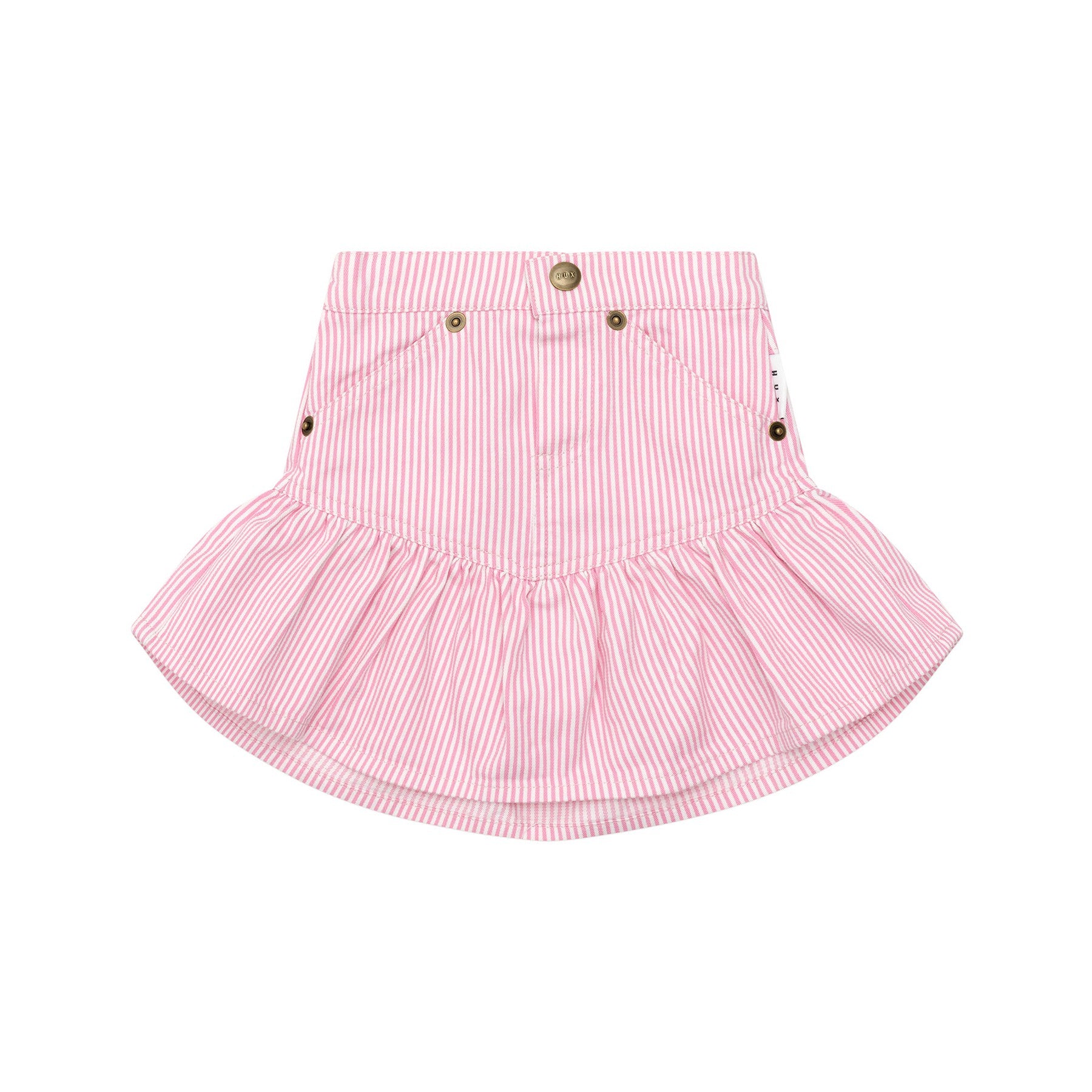 Candy Stripe Frill Skirt - Bubblegum Stripe