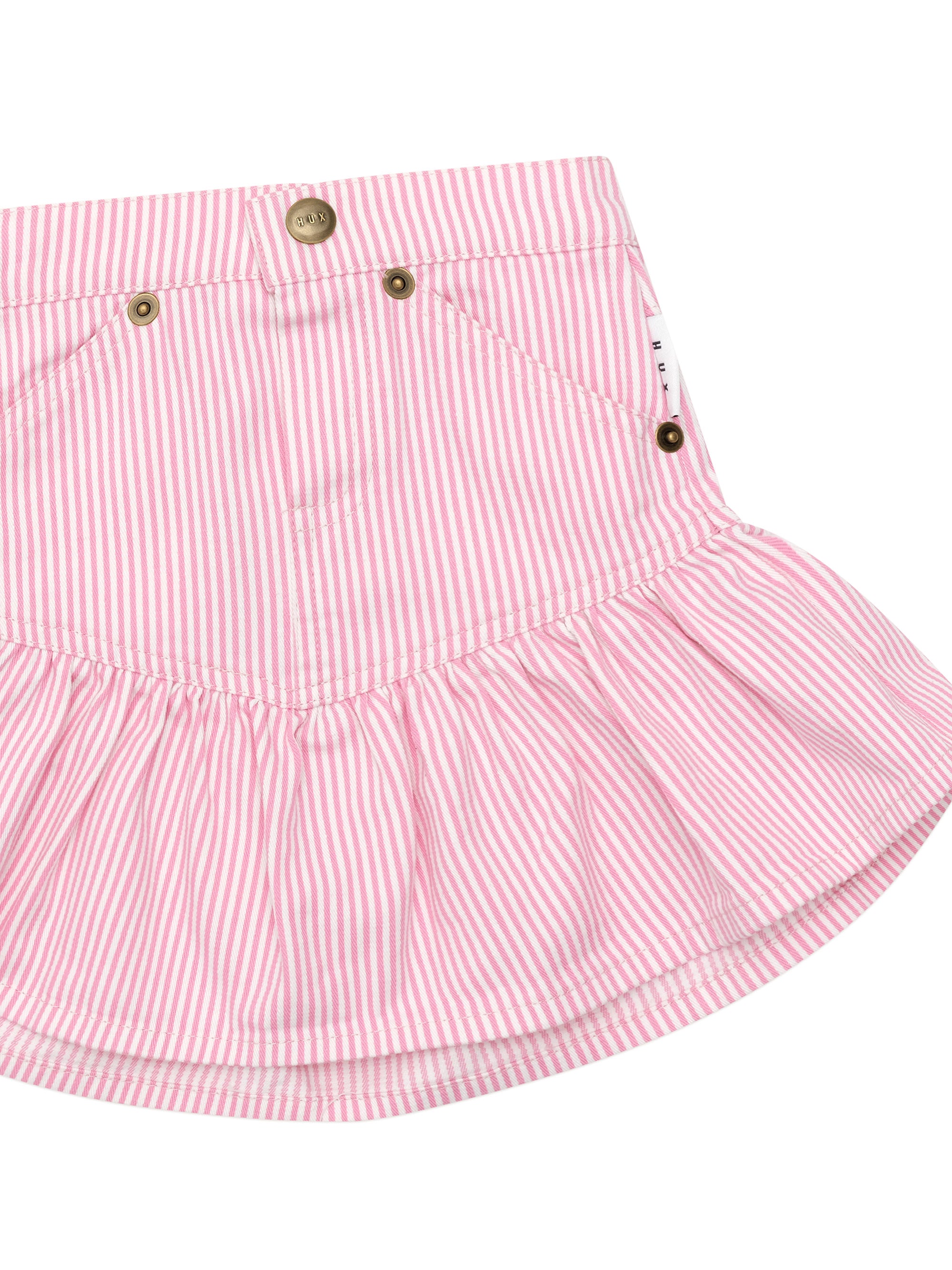 Candy Stripe Frill Skirt - Bubblegum Stripe