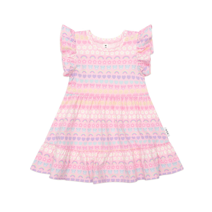 Huxbaby Emoji Rainbow Tier Dress