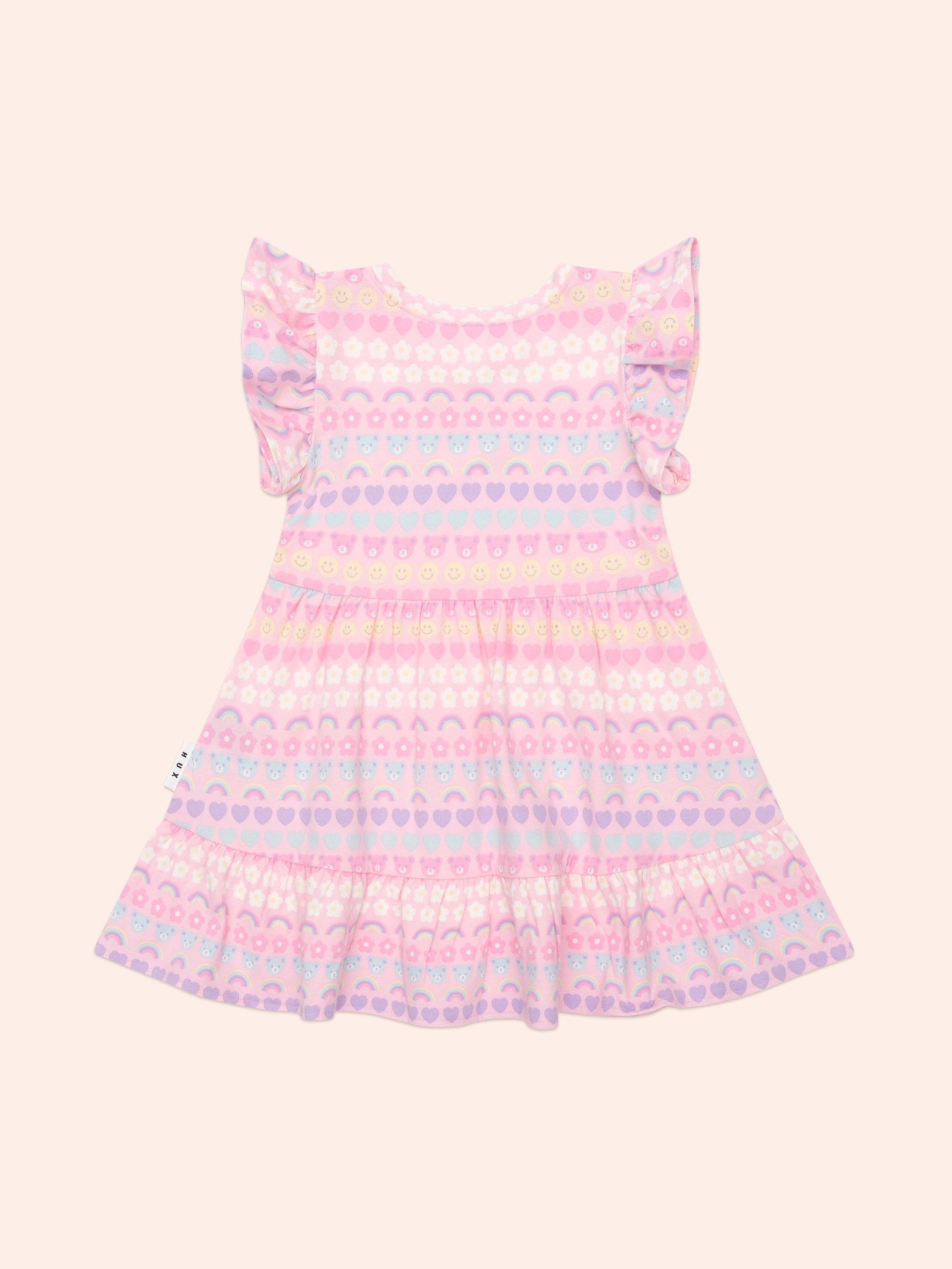 Huxbaby Emoji Rainbow Tier Dress