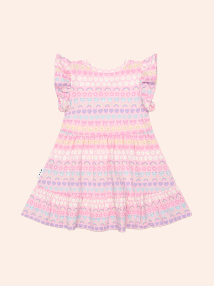 Huxbaby Emoji Rainbow Tier Dress