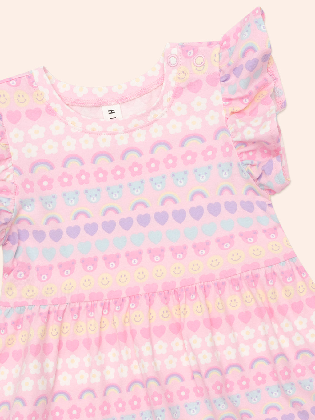 Huxbaby Emoji Rainbow Tier Dress