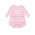 Emoji Rainbow Long Sleeve Swirl Dress