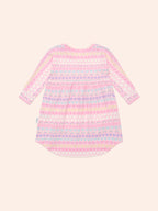 Huxbaby Emoji Rainbow Long Sleeve Swirl Dress