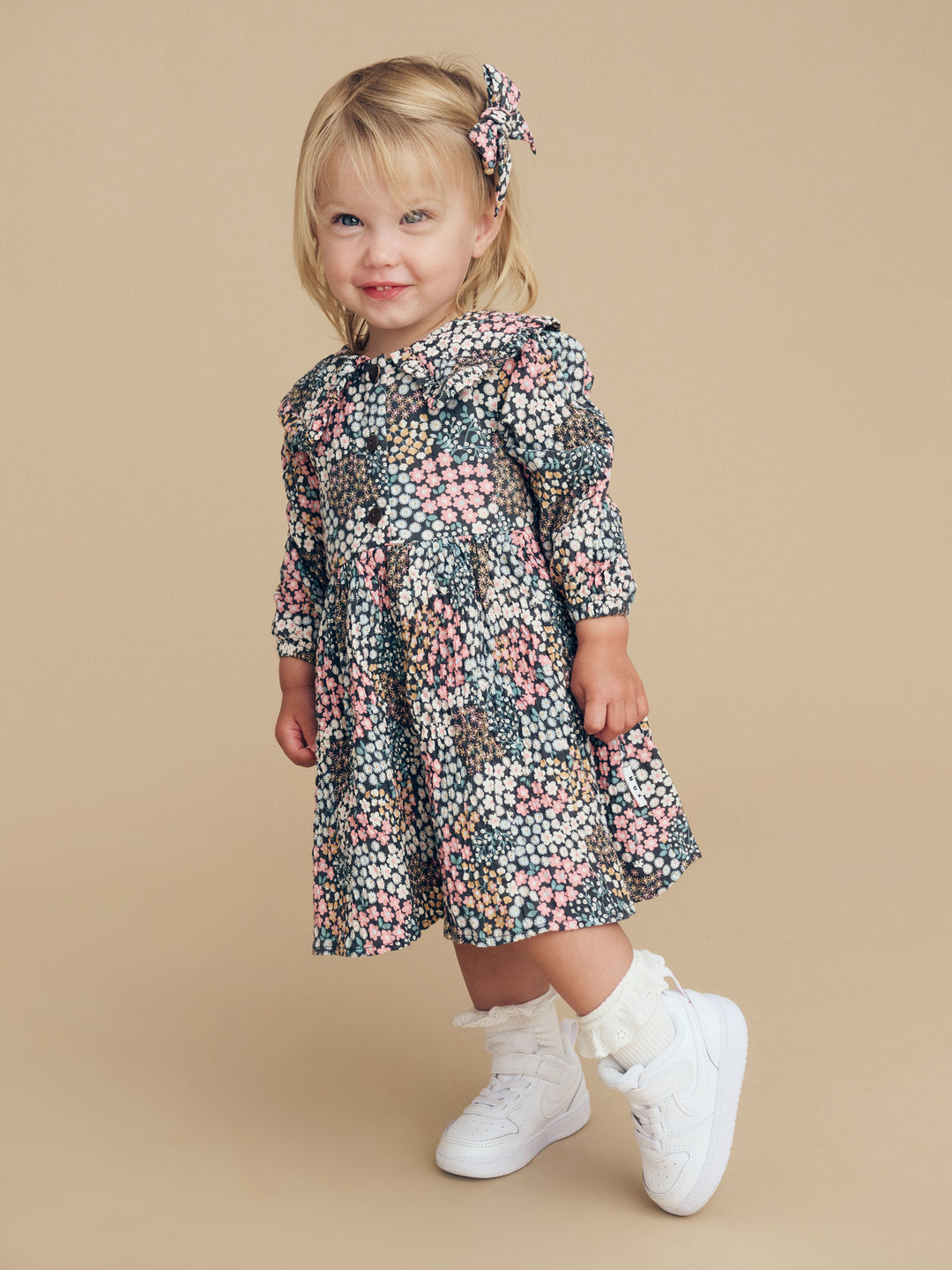 Huxbaby Garden Floral Collar Dress