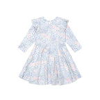 Huxbaby Flower Garden Shirred Long Sleeve Dress
