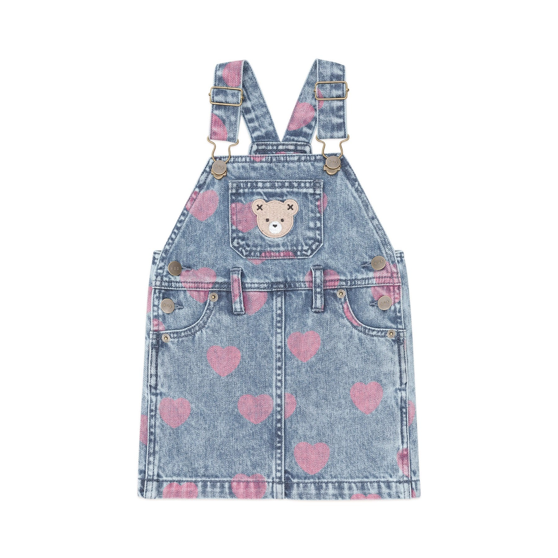 Dreamy Denim Hearts Pinafore