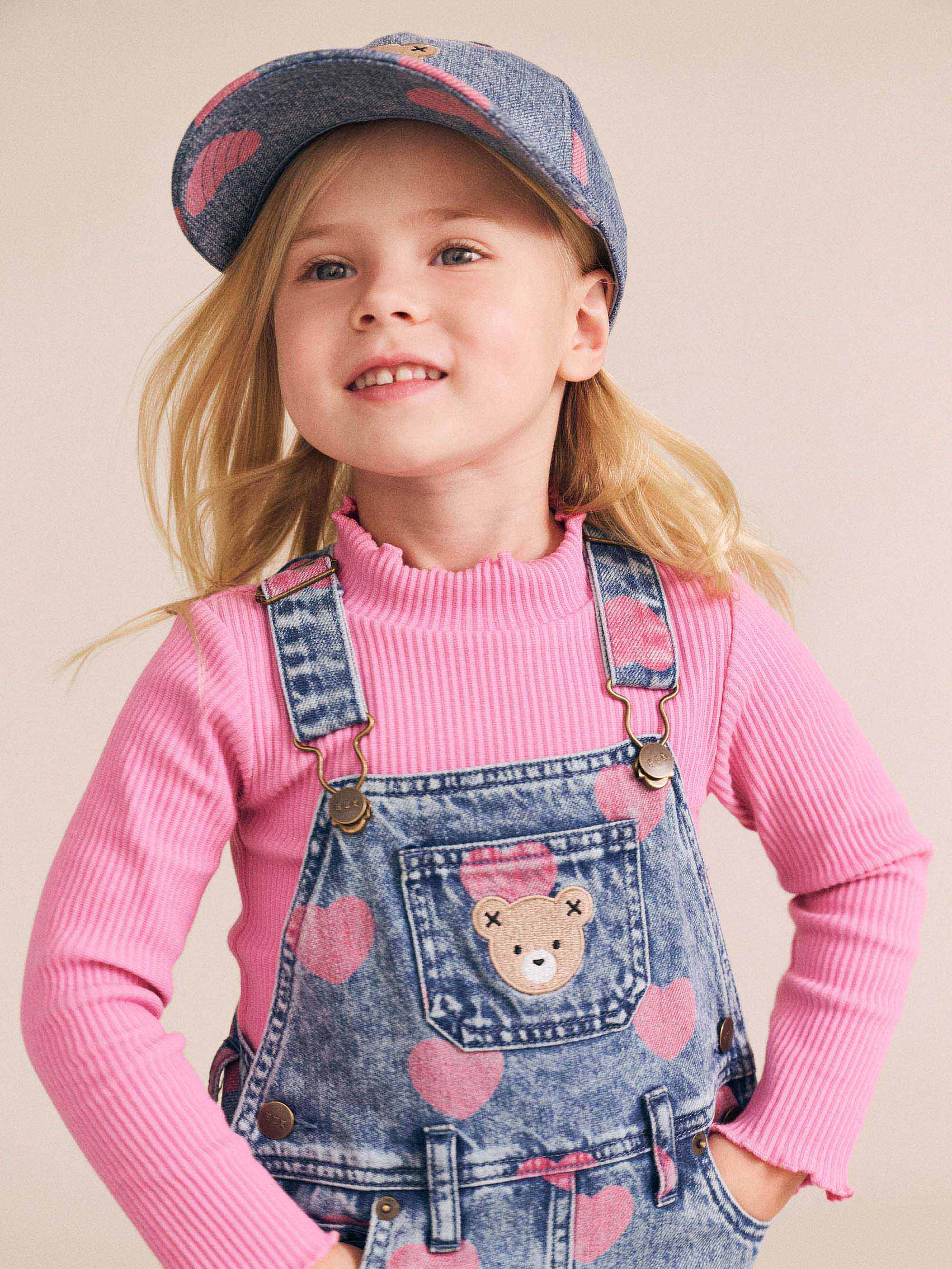 Dreamy Denim Hearts Pinafore