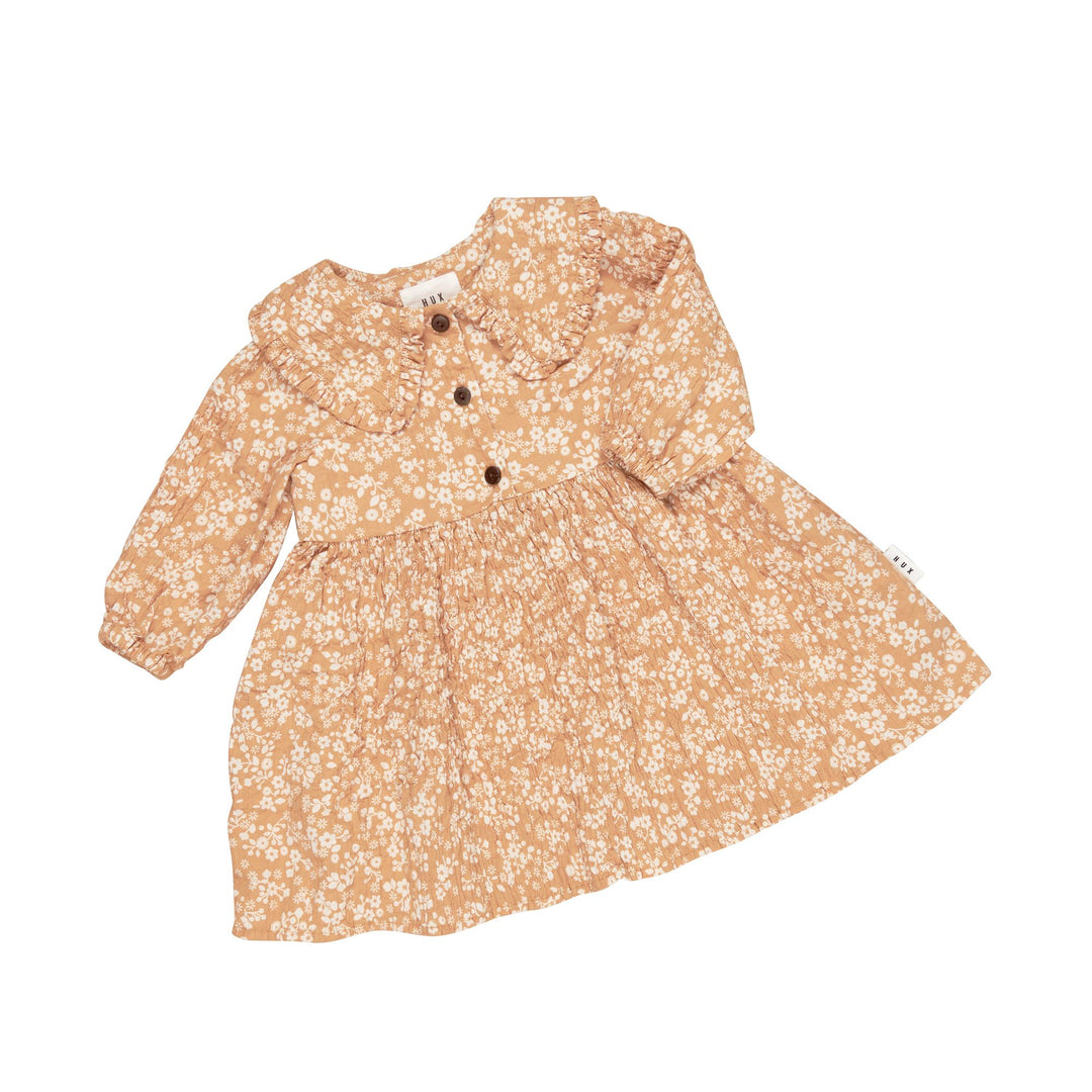 Huxbaby Floral Warm Glow Collar Dress