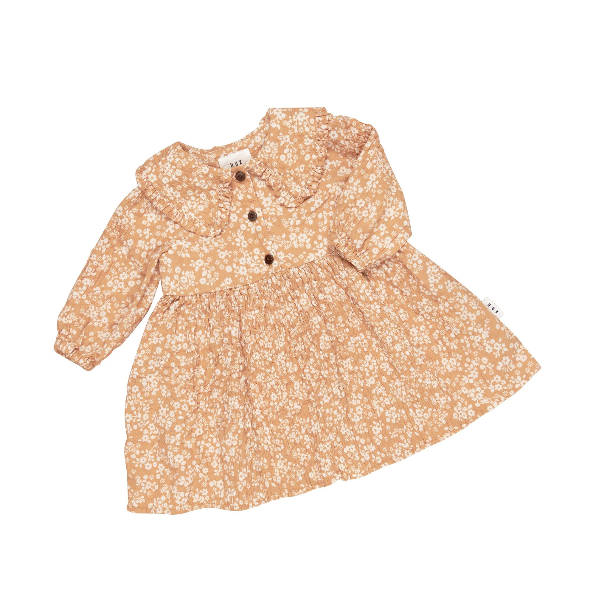 Huxbaby Floral Warm Glow Collar Dress