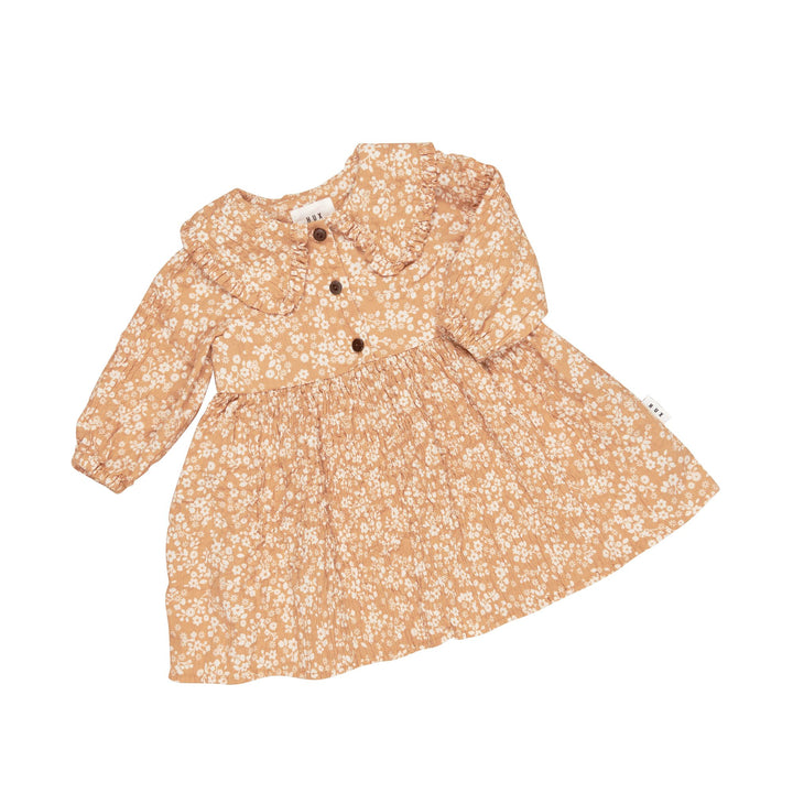 Huxbaby Floral Warm Glow Collar Dress