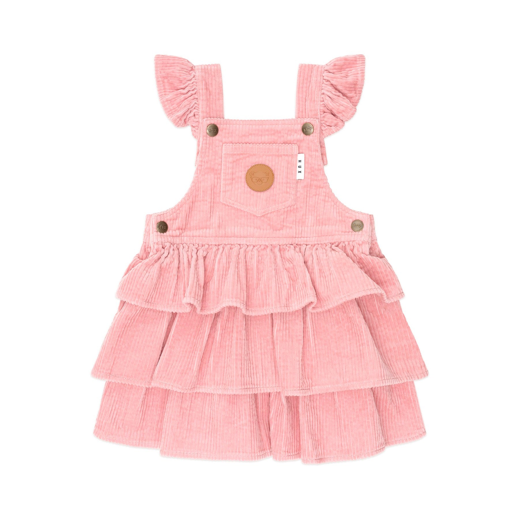 Classic Tiered Cord Pinafore - Dusty Pink
