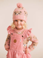 Classic Tiered Cord Pinafore - Dusty Pink