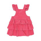 Classic Tiered Cord Pinafore - Cherry