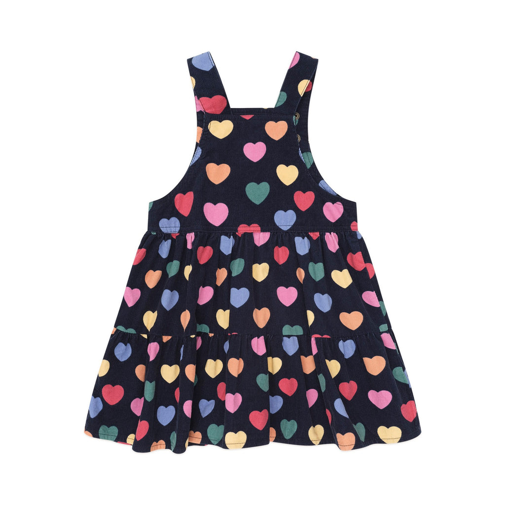 Multi Hearts Cord Pinafore