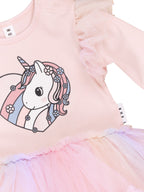 Loveheart Unicorn Ballet Dress - Pink Pearl