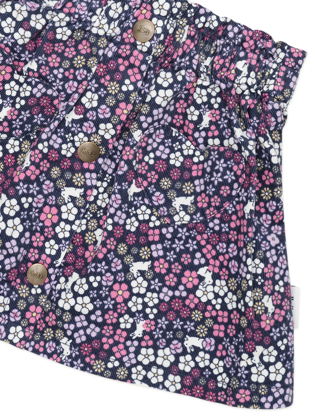 Huxbaby Midnight Flower Garden Cord Skirt